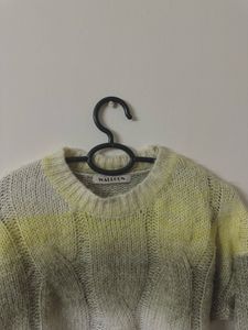 “Cozy Sunshine-yellow Wool Knitted Sweater”