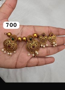 Mangalsutra Pendant With Earrings