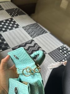 Mini Croc-Embossed Top Handle Bag