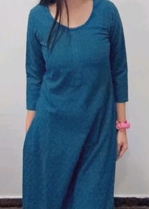 Blue Chikankari Kurti