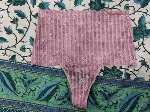Pink Lace Thong Panty