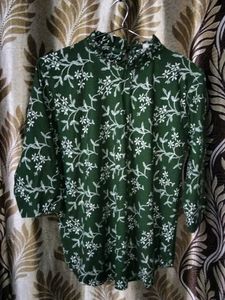 Floral High Neck Top