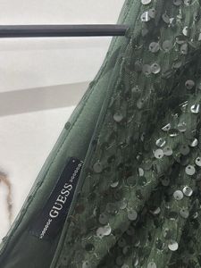 Elegant Green Sequin Party Dress