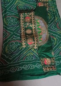 Green saree and blouse