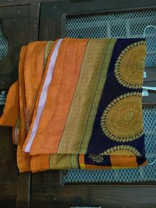 Elegant Orange Saree