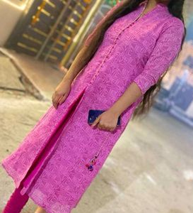 PINK A-LINE KURTI