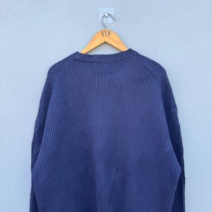 Navy Blue Knit Pullover