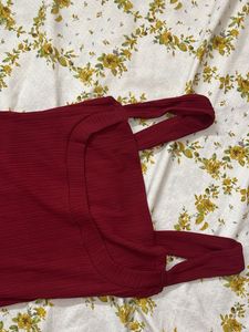 Newme Red squared maxi dress