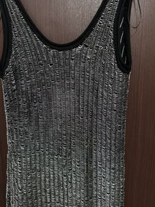 Silver Metallic Bodycon Dress