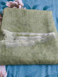 Green Checkered Saree