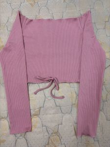 Pink Off-Shoulder Top