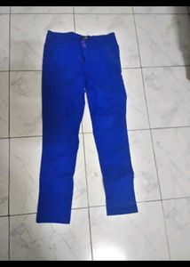Blue Casual Pants