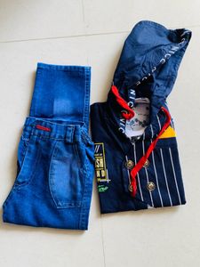 Boy's Outfit: Hoodie and Jeans Set