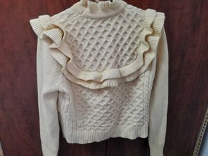 New Arrivals 00&#39;s Ivory frill design knit sweater