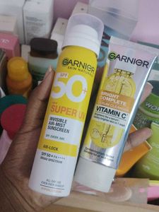 Garnier Facewash And Sunscreen