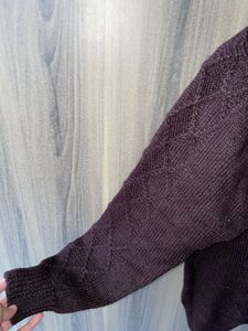 Burgundy V-Neck Sweater
