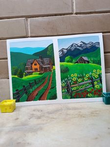 Landscape Painting On A4