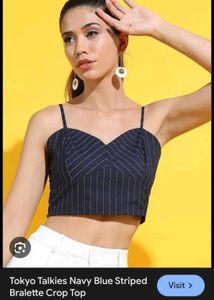 Striped Bralette Crop Top