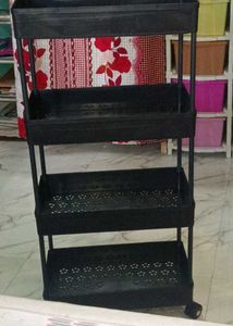Rolling Storage Cart - Black