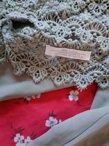 ZARA FLARE Trousers AND LACE BRALETTE