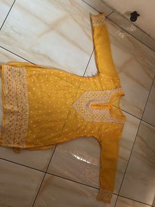 Yellow Embroidered Kurta