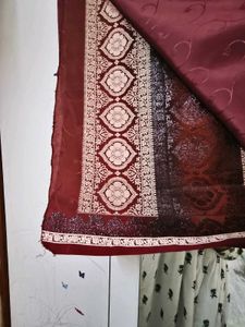Beautiful Mave-Maroon Garden Silk Saree Wid Blouse