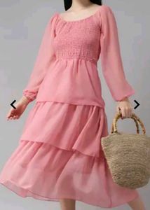 Tiered Pink Dress