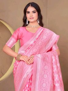 Pink Banarasi Saree