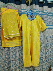 Beautiful Yellow Top With. Chanderi Lining