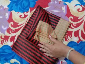 Brown,black &amp; Tan Colour Saree