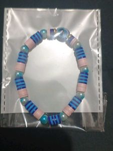 Beaded Bracelet with Heart Charm