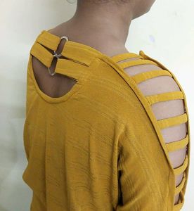 Mustard studded fancy top