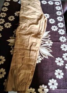 Khaki Cargo Pants with Belt