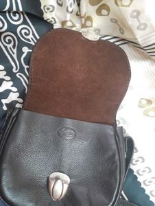 Leather sling bag