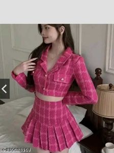Pink Checkered Co-ord Set