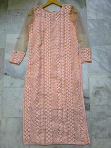 Chikankari Embroidered Kurta (Freebie Included)