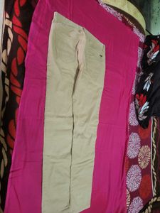 Peter England Khaki Casual Trousers