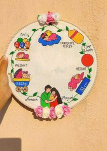 baby Welcome Footprint Embroidery Hoop