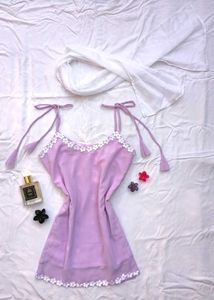 Dreamy Corset strappy kurti with scarf 🪻