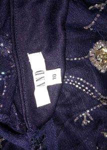 Elegant Navy Embellished Gown