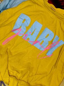 Color Block &#34;Baby&#34; Tee