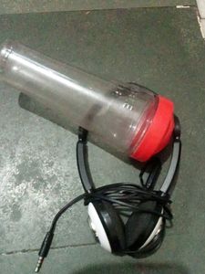 Headphone And McDonal Bottle
