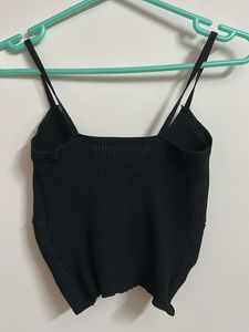 Black Ruched Cami Top