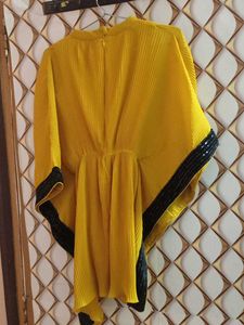 Chic Yellow Poncho Top