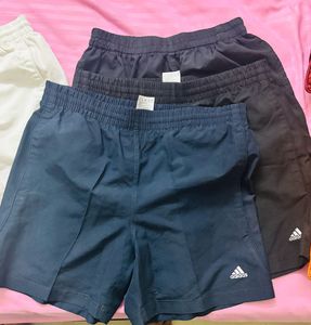 8 Original Adidas White/Black/Navy Blue Shorts