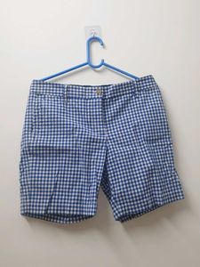 Blue Checkered Shorts