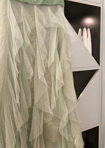 Pastel Green Sleeveless Gown