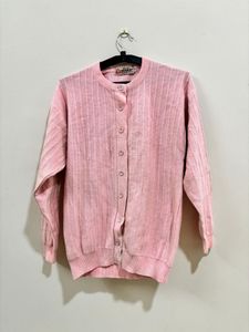 Pink Button Up Cardigan