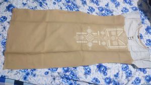 Cotton Kurta with Front And Back printed Design