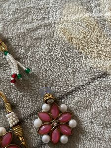 Pink Floral Jewelry Set